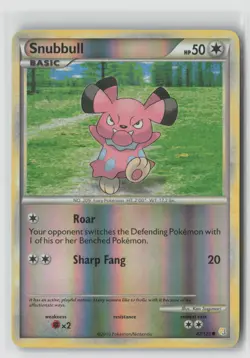 SNUBBULL 82/123 REVERSE HOLO HEARTGOLD SOULSILVER POKEMON TCG MP - Image 1