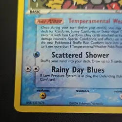 Pokemon Rain Castform 23/101 Hidden Legends Rare Reverse Holo 2004 - Image 5