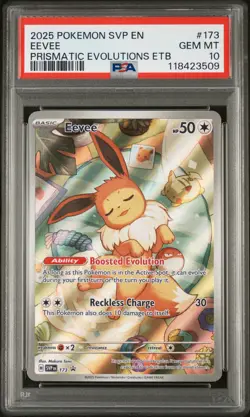 2025 POKEMON SVP EN-SV BLACK STAR PROMO #173 EEVEE PSA 10 - Image 1