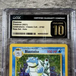Pokemon Blastoise Celebrations Classic Collection 2/102 Holo CGC Pristine 10 - Image 3