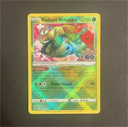 Pokemon TCG Radiant Venusaur 004/078 Pokemon GO Shiny Holo Rare Near Mint - Image 1