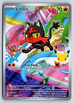 Litten - 044 044 Holo P ME: Mega Evolution Promo Pokemon NM - Image 1
