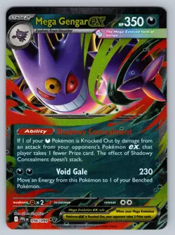 Mega Gengar ex 056/094 Double Rare Phantasmal Flames Pokemon NM - Image 1