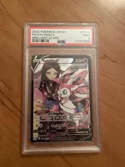 PSA Mint 9, 2022 Pokemon Sylveon V Brilliant Stars #TG14 - Image 1