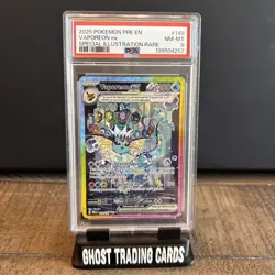 2025 POKEMON PRE EN-PRISMATIC EVOLUTIONS #149 VAPOREON EX PSA 8 - Image 1