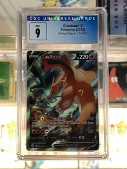 CGC 9 Charizard V Alt Art Brilliant Stars 2022 Pokemon Pokemon 154/172 - Image 1