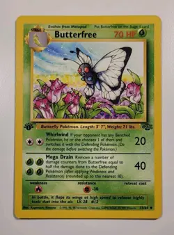 Pokemon TCG Butterfree 33/64 1st Edition Jungle - LP - Image 1