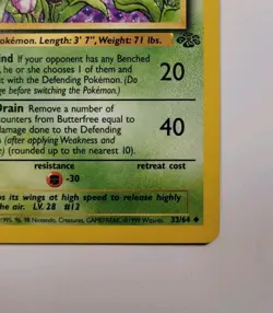 Pokemon TCG Butterfree 33/64 1st Edition Jungle - LP - Image 4