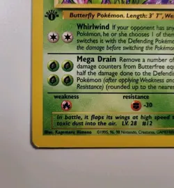 Pokemon TCG Butterfree 33/64 1st Edition Jungle - LP - Image 5