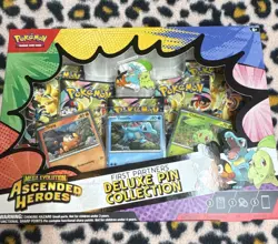 Pokemon TCG Mega Evolution–Ascended Heroes Deluxe Pin Kit Chikorita Tepig Totod… - Image 1