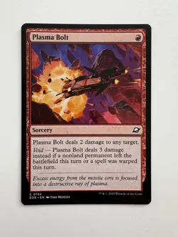 Plasma Bolt MTG Magic the Gathering Card NM Near Mint EOE - Image 1