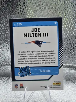 2024 Donruss Optic Joe Milton Holo Rated Rookie RC #255 Silver Prizm - Image 2