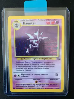 Base Set Fossil Haunter 6/62 Blue Stain Ink Error Misprint Holo Pokemon Card PSA - Image 2