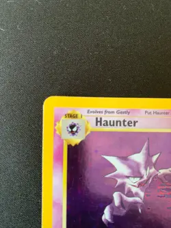 Base Set Fossil Haunter 6/62 Blue Stain Ink Error Misprint Holo Pokemon Card PSA - Image 3