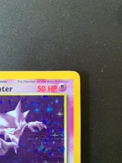 Base Set Fossil Haunter 6/62 Blue Stain Ink Error Misprint Holo Pokemon Card PSA - Image 4