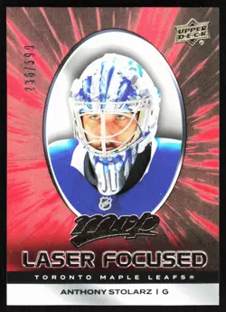 2025-26 Upper Deck MVP Laser Focused Red Anthony Stolarz /599 Toronto Maple - Image 1