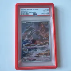 PSA 10 Pokemon TCG Groudon Paradox Rift Holo Illustration Card PSA 10 199/182 - Image 1