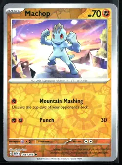 2023 Scarlet & Violet - 151 Machop #66 Reverse Holo Pokemon Card - Image 1