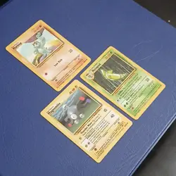 WOTC Pokemon TCG Vintage Base Set Card Lot - Machop, Magnemite, Metapod LP/NM - Image 2