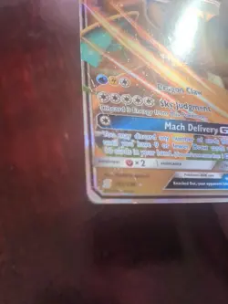 Pokemon TCG Dragonite GX Holo Ultra Rare Card Unified Minds 152/236 (DAMAGED) - Image 4