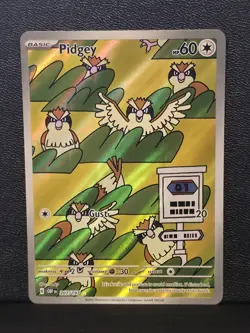 Pidgey Holo Illustration Rare Card 207/197 Sv03: Obsidian Flames A - Image 1