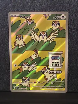 Pidgey Holo Illustration Rare Card 207/197 Sv03: Obsidian Flames B - Image 1