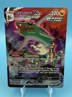 Pokemon TCG Rayquaza VMAX Silver Tempest Trainer Gallery TG20/TG30 NM - Image 1