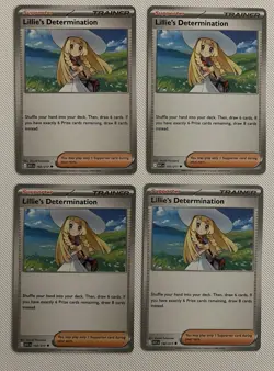 4x Lillie's Determination 192/217 Me: Ascended Heroes PLAYSET x4 - Pokemon TCG - Image 1