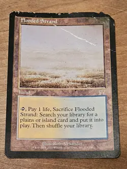 MTG Onslaught Flooded Strand Fetch Land Magic the Gathering Rare #1 - Image 1