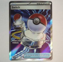 Pokemon Switch Full Art Ultra Rare Holo 123/094 Me02: Phantasmal Flames TCG - Image 1