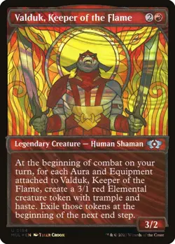 Valduk, Keeper of the Flame (154) Halo Foil Multiverse Legends MUL MTG Magic - Image 1