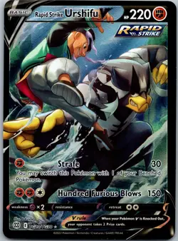 Pokemon Rapid Strike Urshifu V Ultra Rare Holo Brilliant Stars SWSH09 TG20 NM - Image 1