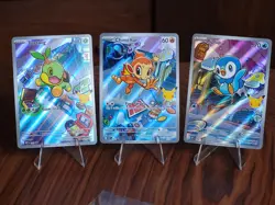 First Partner Turtwig Chimchar Piplup 30th Promo Set 040 041 042 Pokemon TCG - Image 1