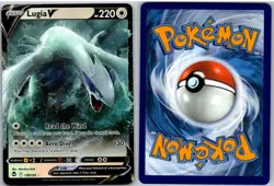 Lugia V 138/195 Holo V Rare Silver Tempest Pokemon NM - Image 3