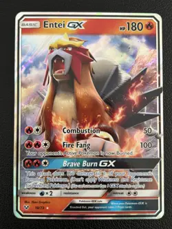 Entei GX 10/73 Shining Legends Holo Rare GX Pokemon TCG - Image 1