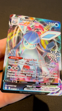Glaceon VMAX 041/203 Holiday Calendar Stamp 2023 Holo Rare VMAX Pokemon TCG MINT - Image 2