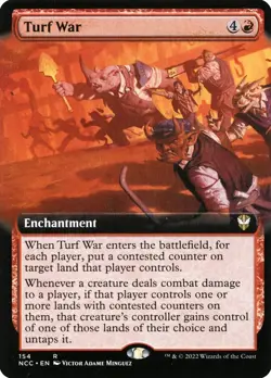 Turf War (154) Extended Art New Capenna Commander NCC MTG Magic - Image 1
