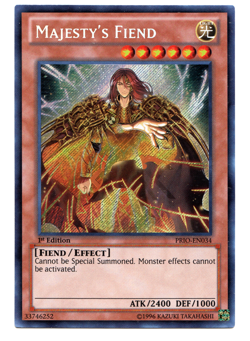 Yugioh Majesty's Fiend PRIO-EN034 Secret Rare NM - Image 1