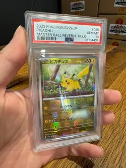 Pikachu Master Ball PSA 10 (025/165 Sv2a: Pokemon Card 151 Holo) - Japanese - Image 2