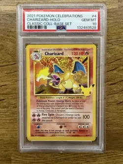 Pokemon TCG Charizard Celebrations Holo Card 4/102 PSA 10 GEM MINT - Image 1