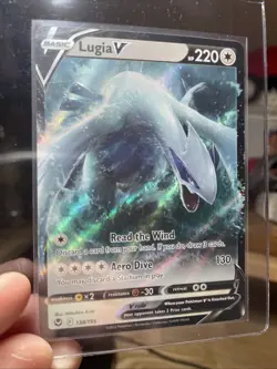 Pokemon Lugia v 138/195 Silver Tempest Holo Ultra Rare Card NM/M Condition - Image 1