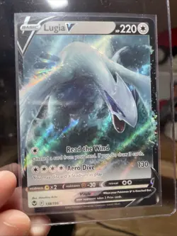Pokemon Lugia v 138/195 Silver Tempest Holo Ultra Rare Card NM/M Condition - Image 2