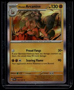 Hisuian Arcanine 100/167 Holo Rare Twilight Masquerade Pokemon - Image 1