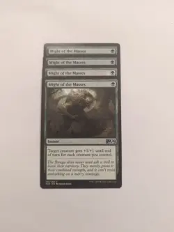 (4) Might of the Masses *PLAYSET* Core Set 2020 Regular NM MTG - Image 1