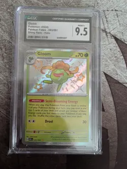 Pokemon SV Paldean Fates Secret Gloom 093/091 AGS Mint 9 Shiny Holo Rare 2024 - Image 1