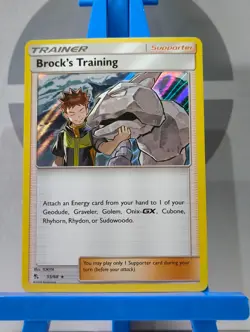 Brock's Training 55/68 - Holo Rare - Sun & Moon: Hidden Fates - Pokemon TCG - Image 3
