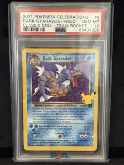 DARK GYARADOS PSA 10 2021 POKEMON CELEBRATIONS #8/82 HOLO CLASSIC COLL 8167 - Image 1