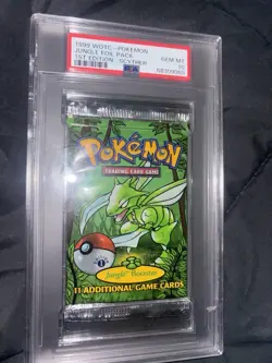 1999 Pokemon Jungle Scyther 1st Edition Foil* Booster Pack PSA 10 GEM MINT! - Image 1
