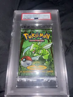 1999 Pokemon Jungle Scyther 1st Edition Foil* Booster Pack PSA 10 GEM MINT! - Image 2