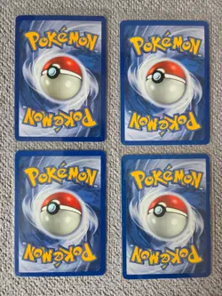 Base Set Starters X4 Bulbasaur Charmander Squirtle Pikachu 1999 Pokemon Cards MP - Image 2